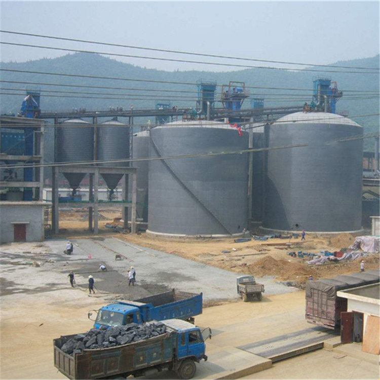 大同水泥钢板仓2座3000吨青岛项目进入施工